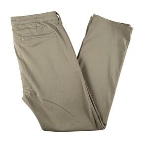 Edwin Pants Mens 34x30 Beige Otis Chino Stretch Canvas Khakis Flat Front USA